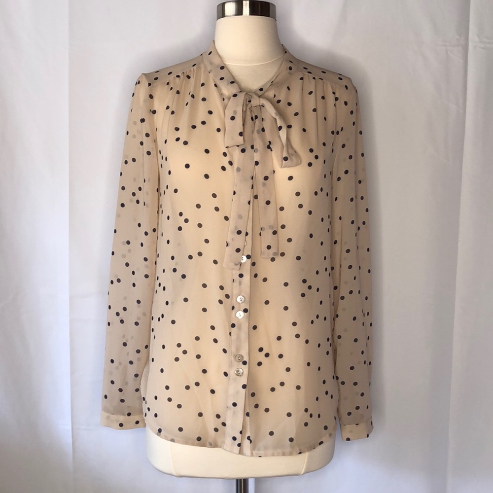 UO Coincidence & Chance Polka Dot Long Sleeve Top